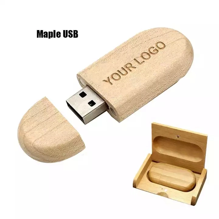 Custom Logo mit Box Wood Memoria USB 8GB 16GB 32GB 64GB Wooden USB Memory Stick Wooden USB Flash Drive