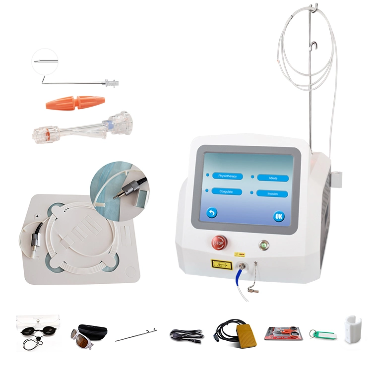 Sistema de laser de díodo de pldd portátil de 980 nm e classe IV, cirúrgico/equipamento Para descompressão percutânea do disco do laser