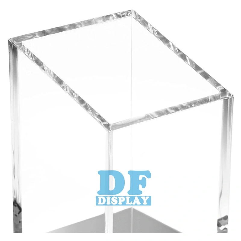 Cheap Products Wholesale/Supplier Clear Acrylic Boxes Acrylic Pen & Pencil Holder - Modern Trapezoid Design - Beautiful Desk Organizer for Home or Office