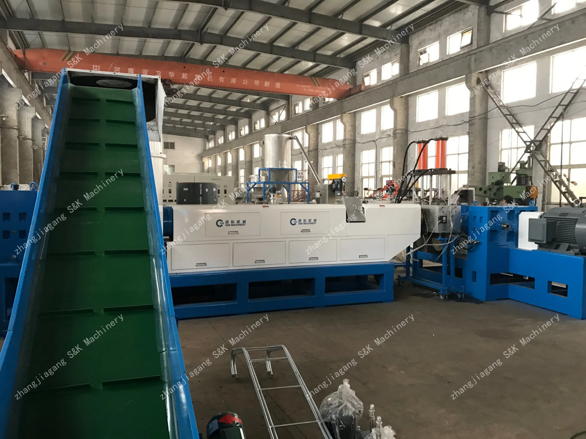 PP Polypropylene Woven Bags Packaging Boxes Basket Flakes Suqeezing Pellets Pelletizing Pelletizer Extruding Extruders Extrusion Machine for Sell
