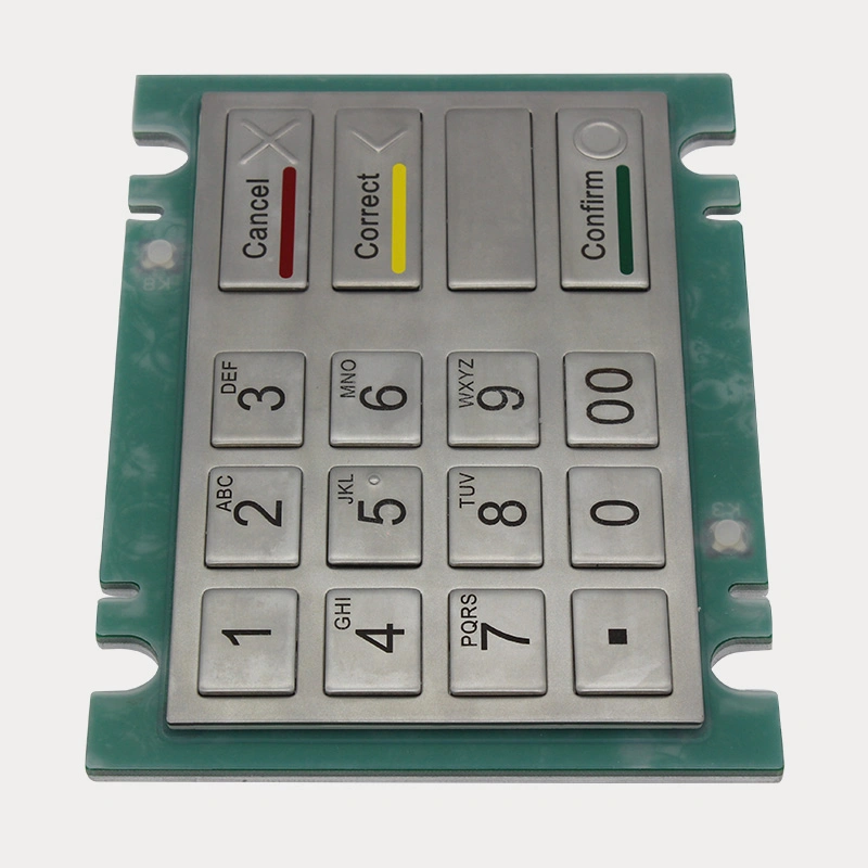 Teclado metálico com PIN Pad aprovado pela PCI nos dispensadores de combustível Caixa eletrônico Kisok