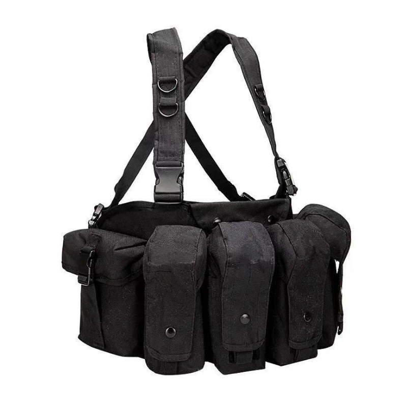 Bolsa tática com cinto frontal para homem Vest Rig Chest Saco com alça a tiracolo ajustável