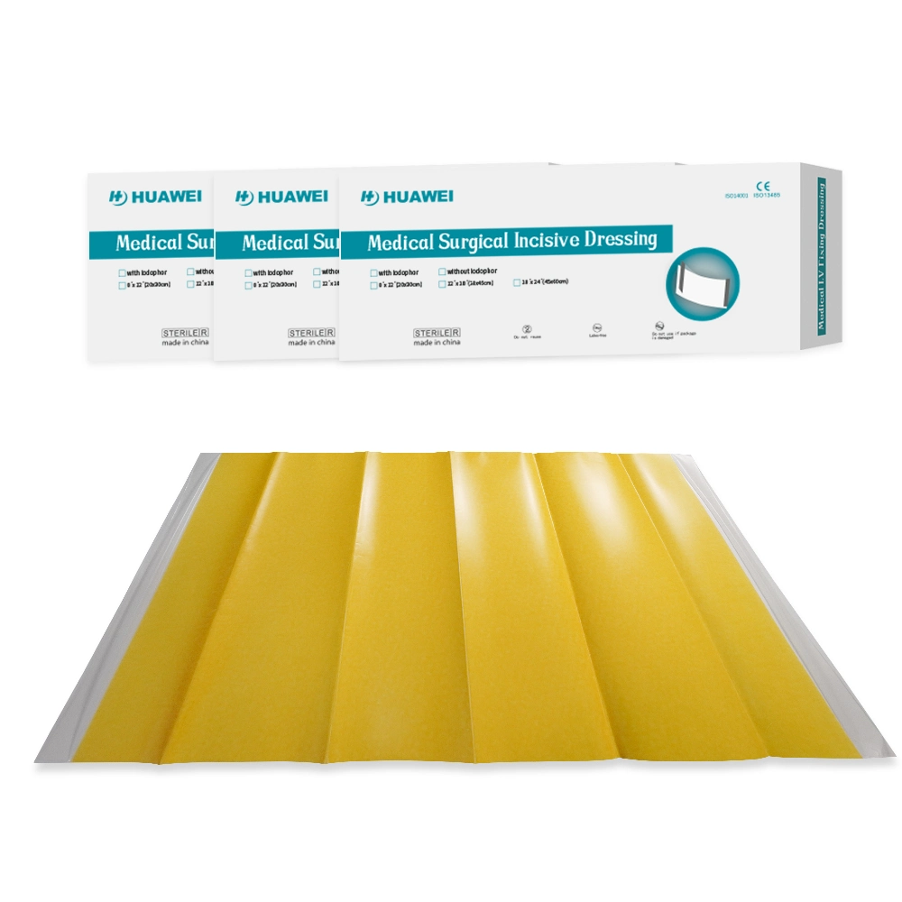 Suministros médicos mejor Apósito para incisión quirúrgica 45*66cm PU delgada Apósito para incisión abdominal