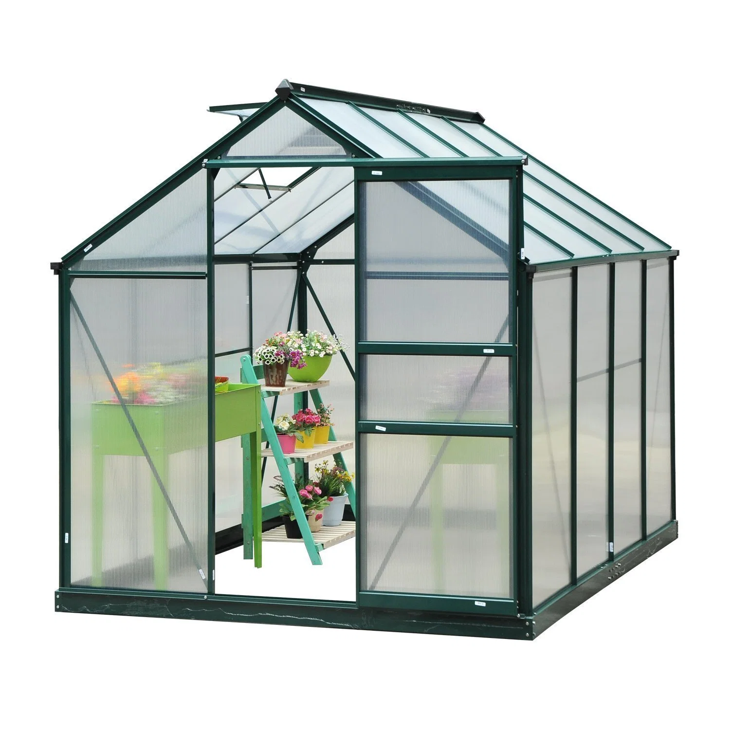 Polycarbonate Waterproof Garden Greenhouse Sunshade with Aluminum PC Greenhouse