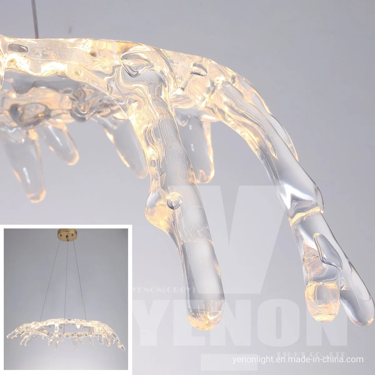 New Creative Poly Mirror Chandelier Inovate Resin Pendant Lamp