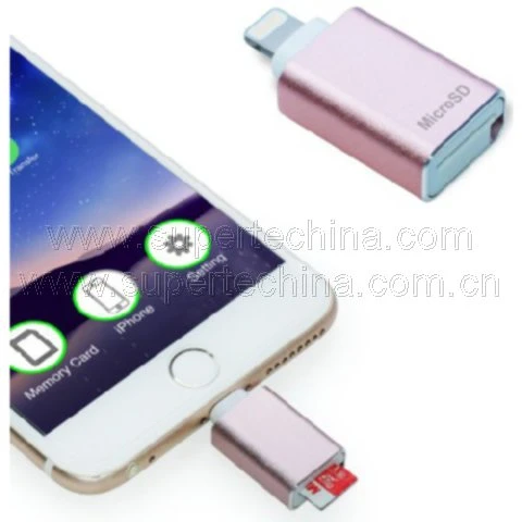 Mfi Micro SD Card Reader for iPhone, iPad, iPod (S1A-8301D)