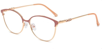 Accessoires de luxe forme d'œil de chat Blue Blight Blocking lentilles ressort Châssis optiques femmes à charnière