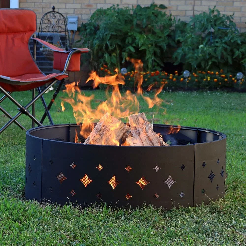 Outdoor Fire Pit Barbeque Wood Burning Fireplace Garden Decor