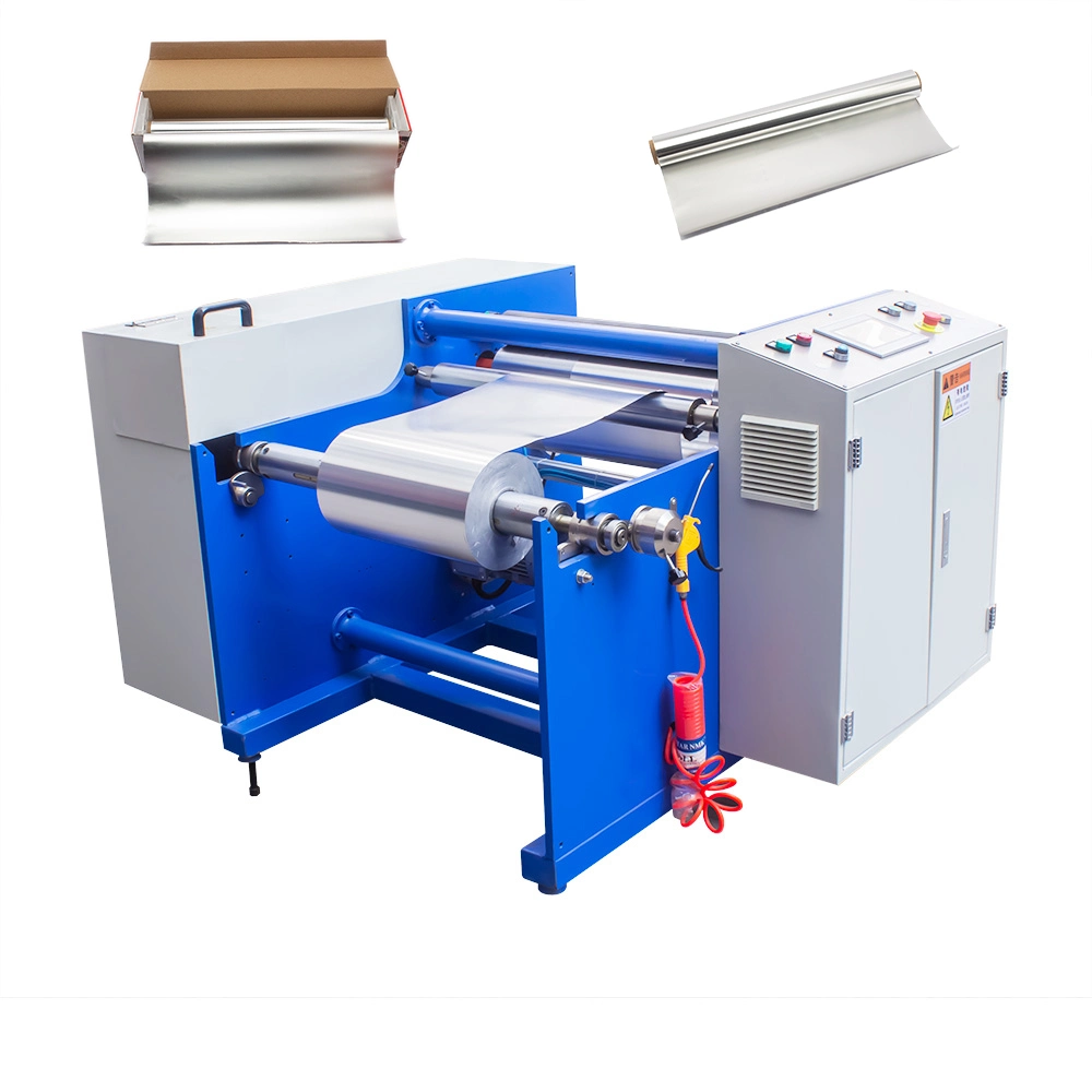 China Fabricante preço barato papel semiautomático retroceder a máquina de enrolamento do corte manual para a folha de alumínio