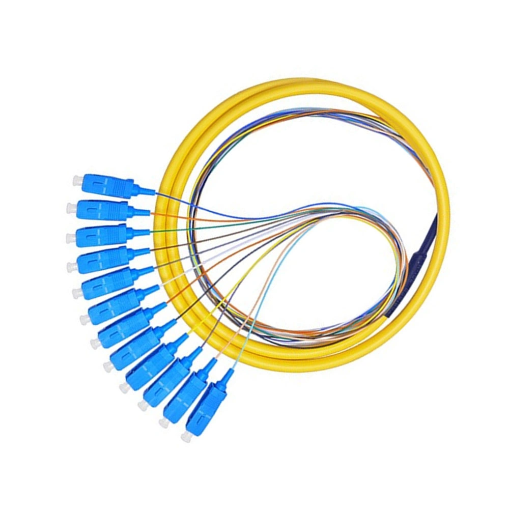 FTTH 2-144 Core 0.9/2.0/3.0mm Single Mode Fiber Optic Bundle Pigtails