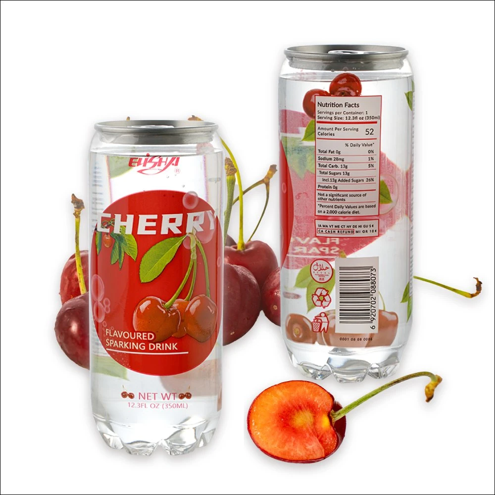 OEM 350ml Fruit Flavor Carbonated Beverage Low Sugar