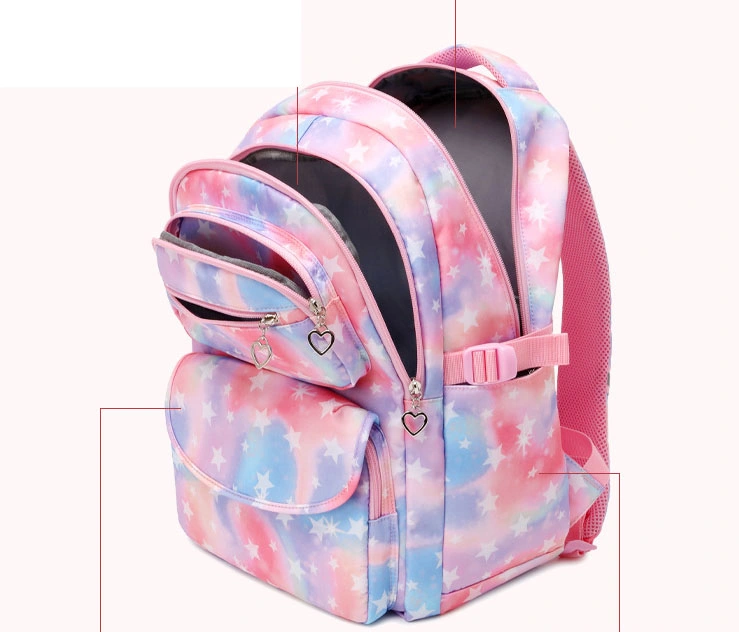 Fashion Three-Piece Sets Girl Waterproof Primary Children School Student Lunch Pencil Pen Backpack Pack Bag (CY0091)