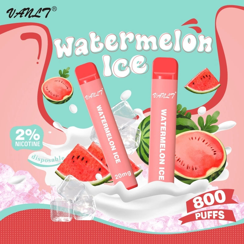 E Lf Vanlt Puffy Disposable/Chargeable Pod Device E Cigarettes 800 Puffs Watermelon Ice 350mAh Battery 2ml Prefilled Cartridge Vape Stick Pen Vs Puff Bang