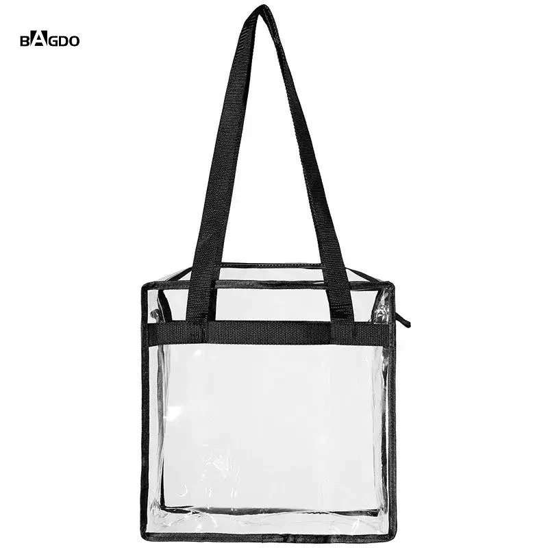 See Through Clear PVC Plastic Ladies Tote Bag for Men Women