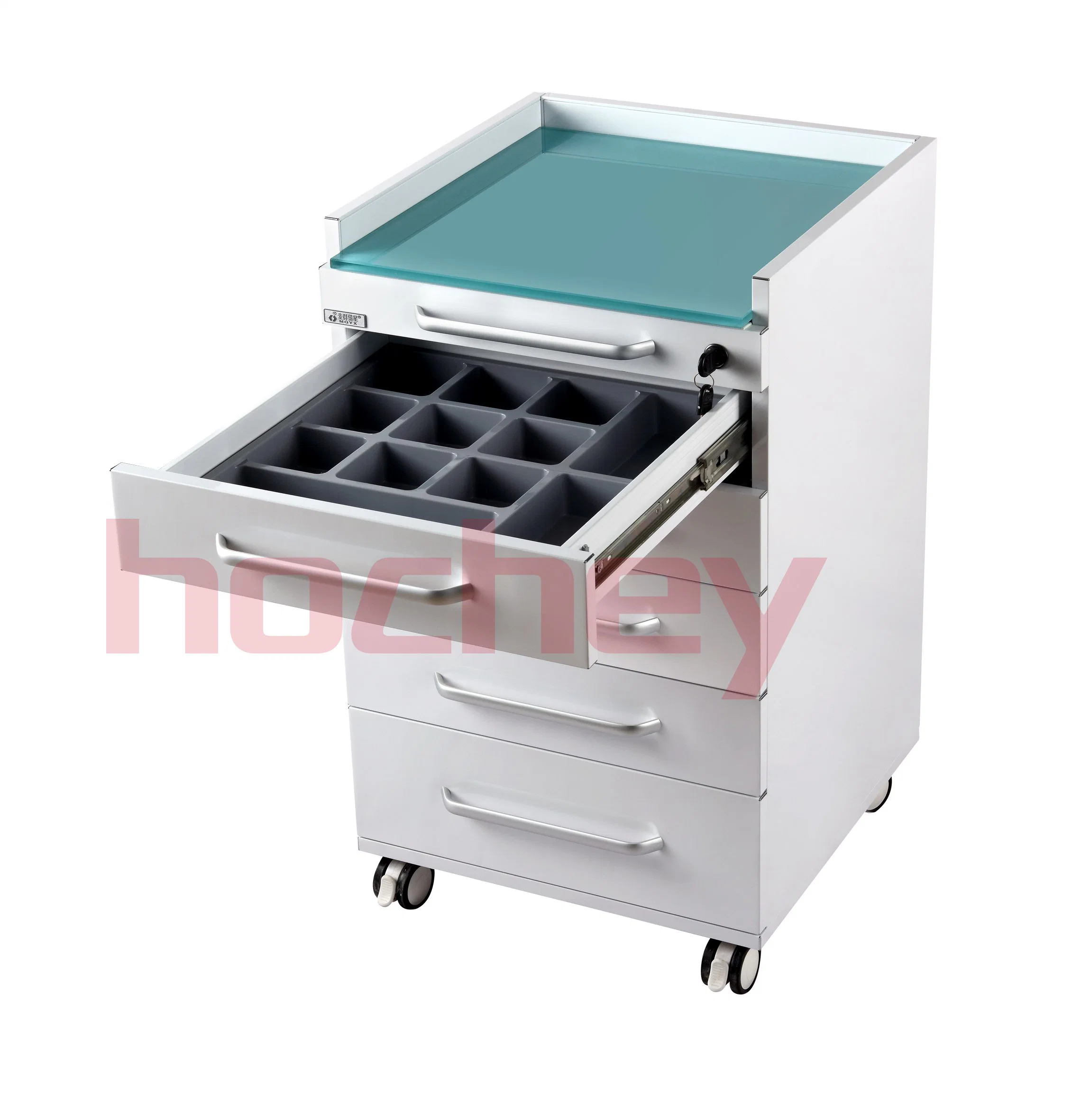 Hochey Medical Excellent Quality Electric Cabinet Mobile Cart Dental Trolley