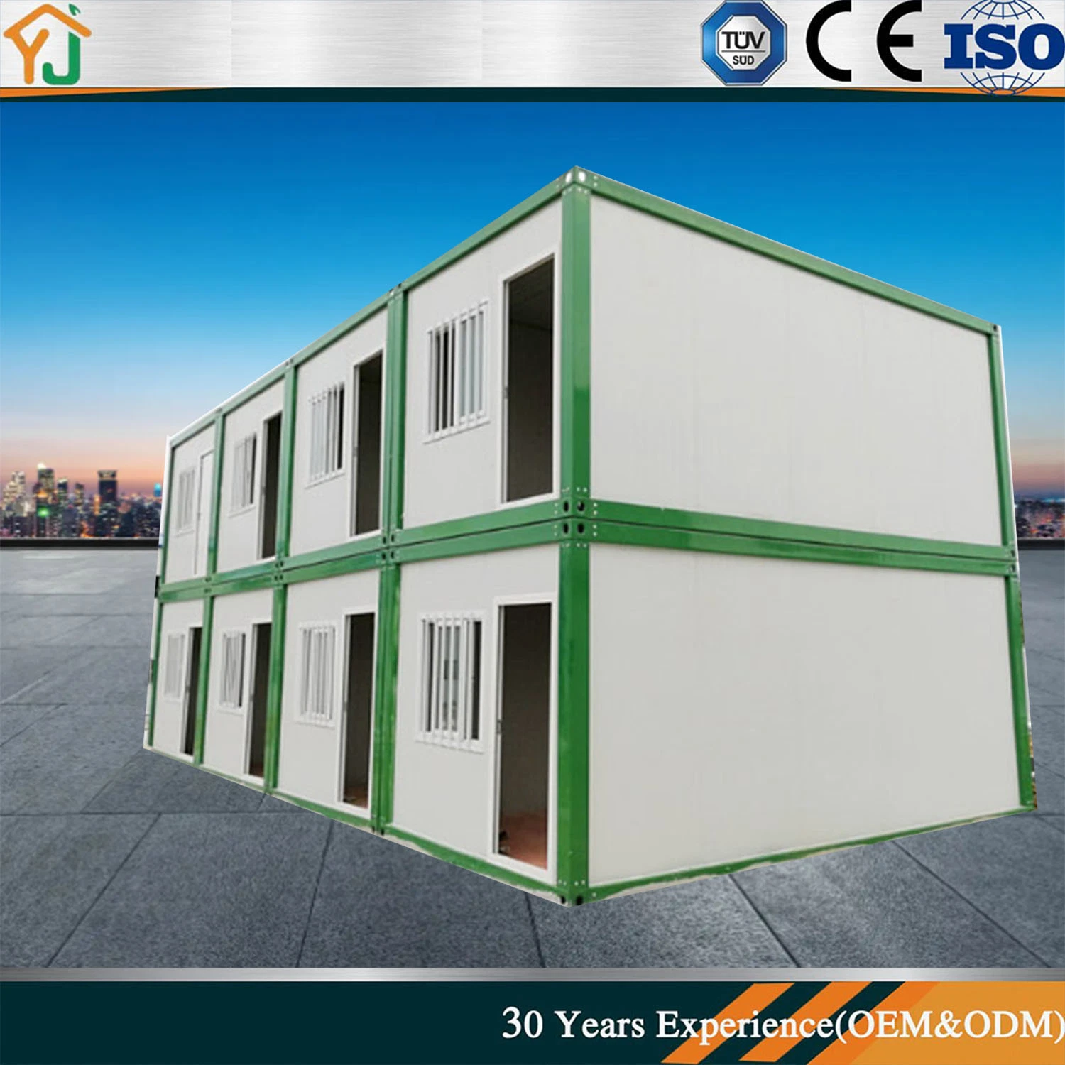 Customized and Convenient Assembly of Low-Cost Modular Residential Prefabricated Containers, Prefabricated Flat Packaging Buildings, Integrated Houses