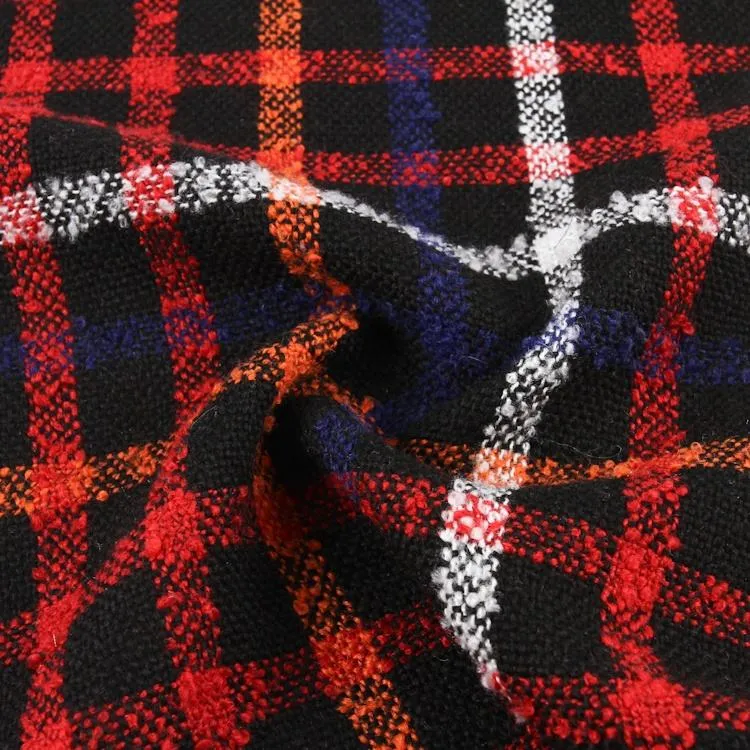 Weiche Textilien Poly-Wolle Passende Hosenstoff Rot Tweed Stoff Sakko-Stoffe Wolle Italienische Mantelstoff Textilien