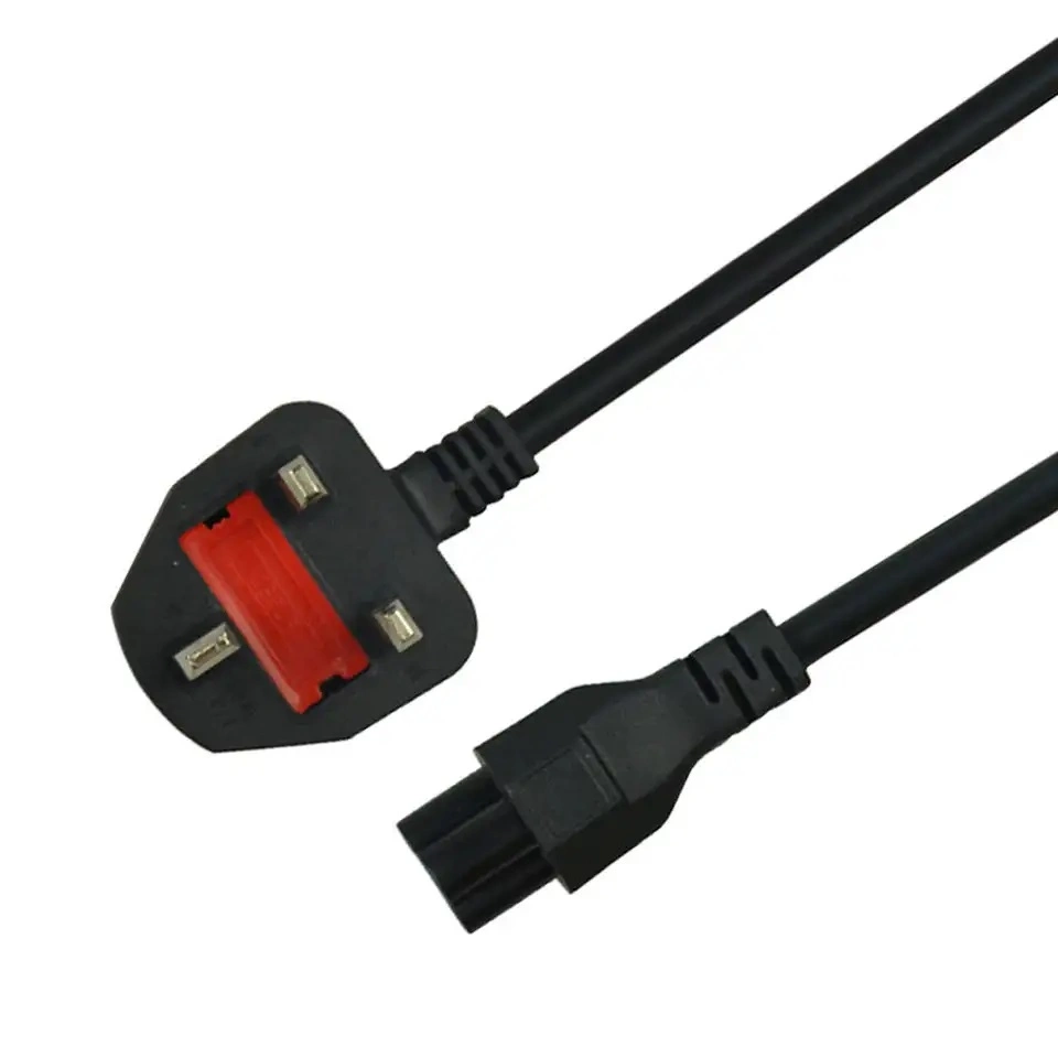 High quality/High cost performance Black Power Cord 1.5m 1.8m 3 Pin Plug Power Cable Power Supply Cable for Computer