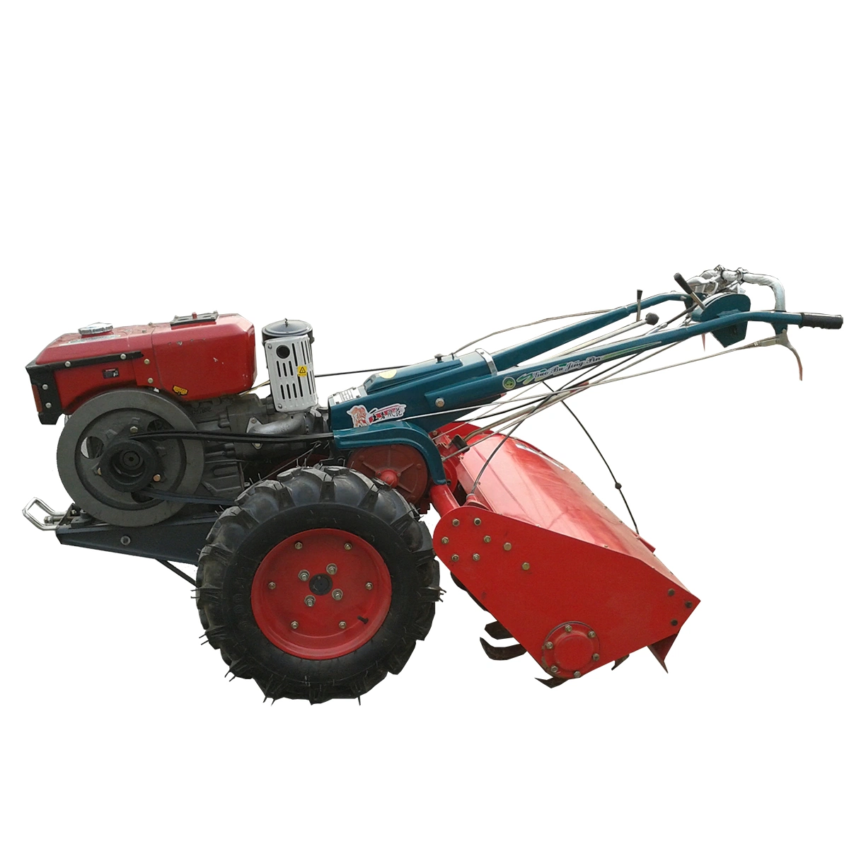 China Agriculture Mini Hand Tractor 18HP Two Wheel Walking Tractor to Zimbabwe Gana South Africa with Double Plough