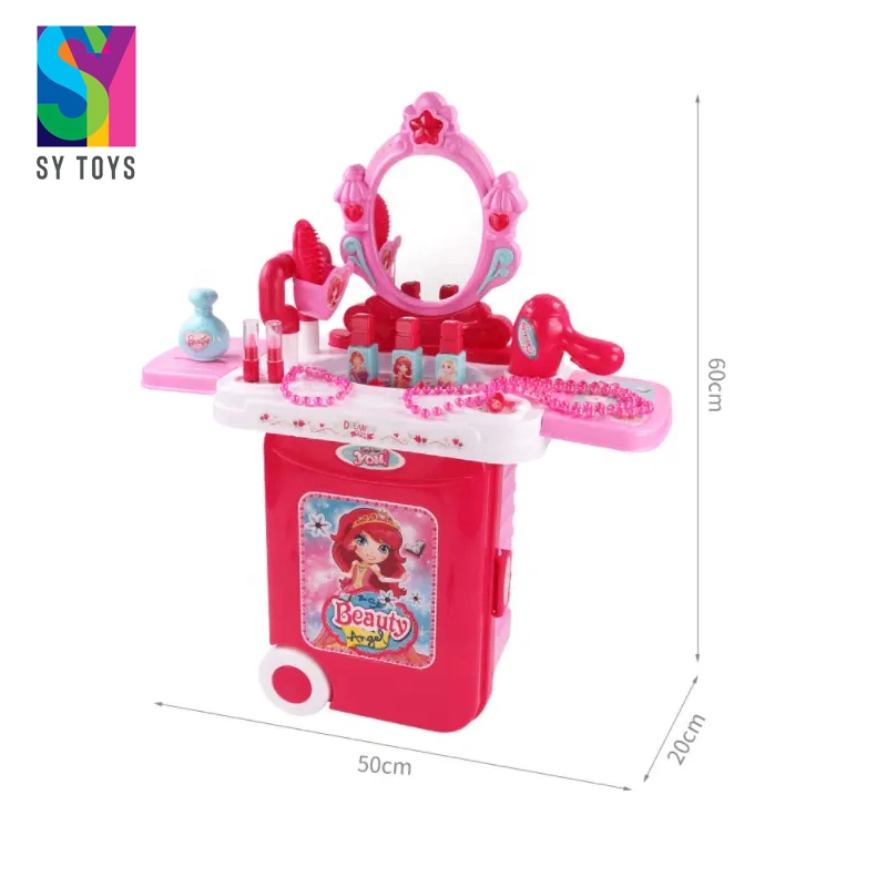 SY Girl Makeup Камера моделирования перевязки Play Set 3 В 1 году Dresser Cosmetic Toy