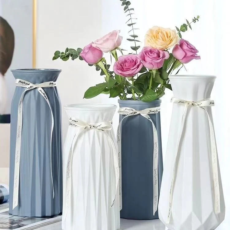 Luxury Modern White Glass Flower Vase Table Decoration for Wedding Centerpieces Home Decor