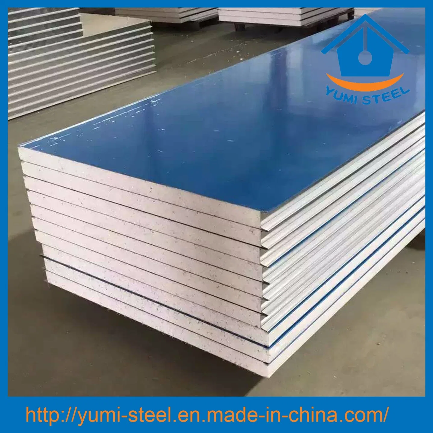 Color Steel EPS Foam Insulation Roof/Wall Metal Sandwich Panels