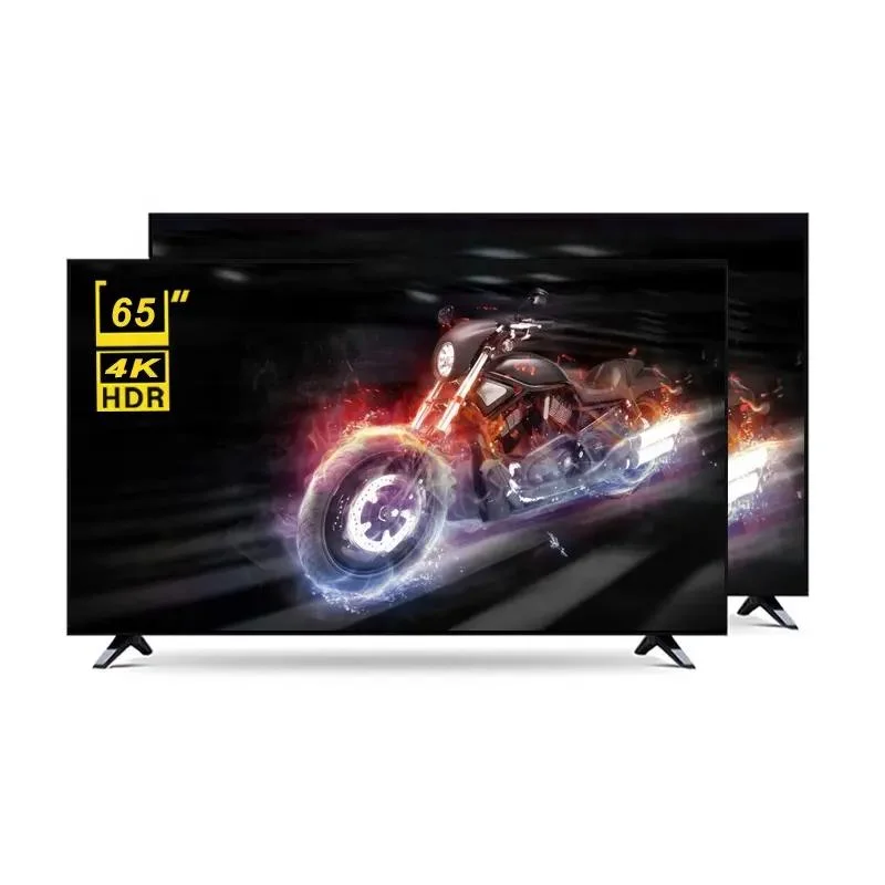 Meilleur prix Guangzhou Factory téléviseur écran étroit 4K 65 pouces Home Cinéma Android Smart TV