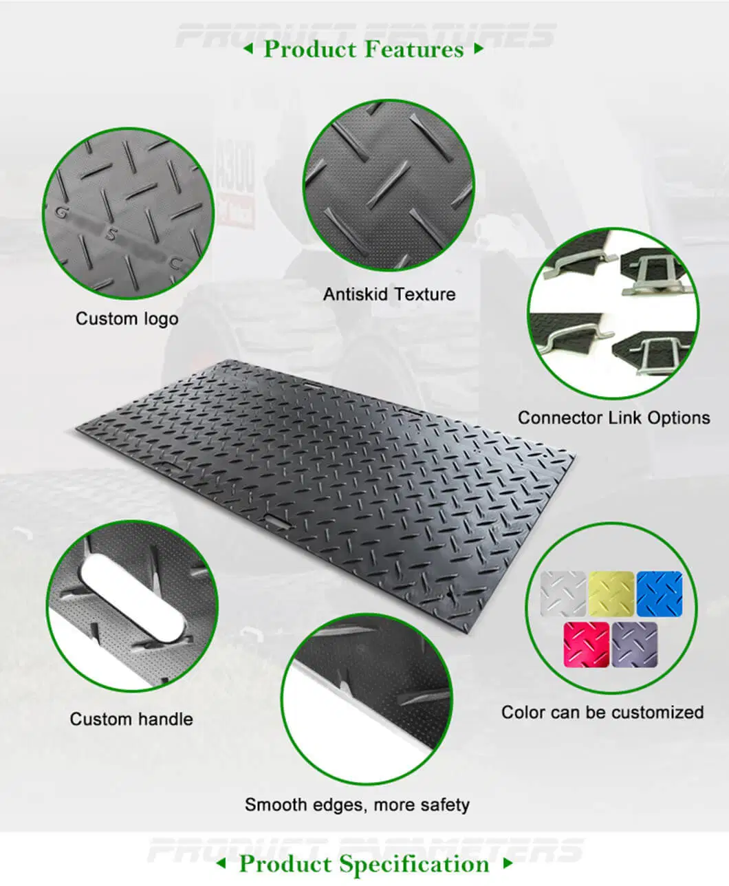 Manufacturer of HDPE Oxford Heavy Duty Plastic Road Plates for Sale