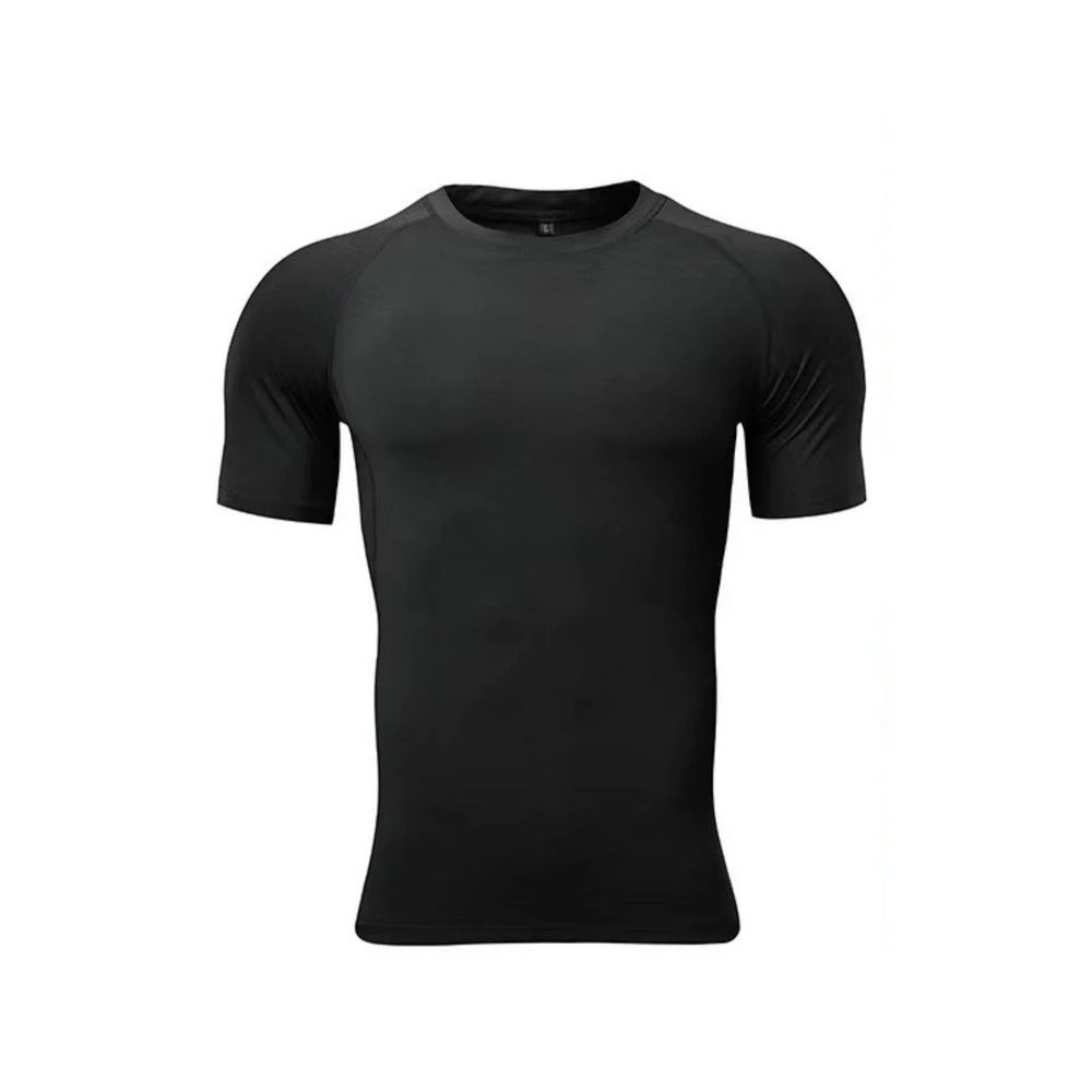 Men Fitness Clothing Two-Piece Set Short-Sleeve Tops and Fabric Stretch Tights Training Yoga Running Sportswear Wbb18557