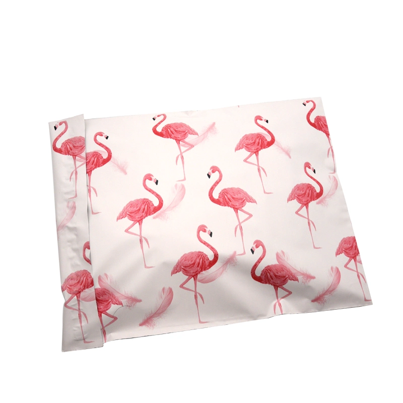 Custom Design Logo Flamingo Poly Mail Shippingbag