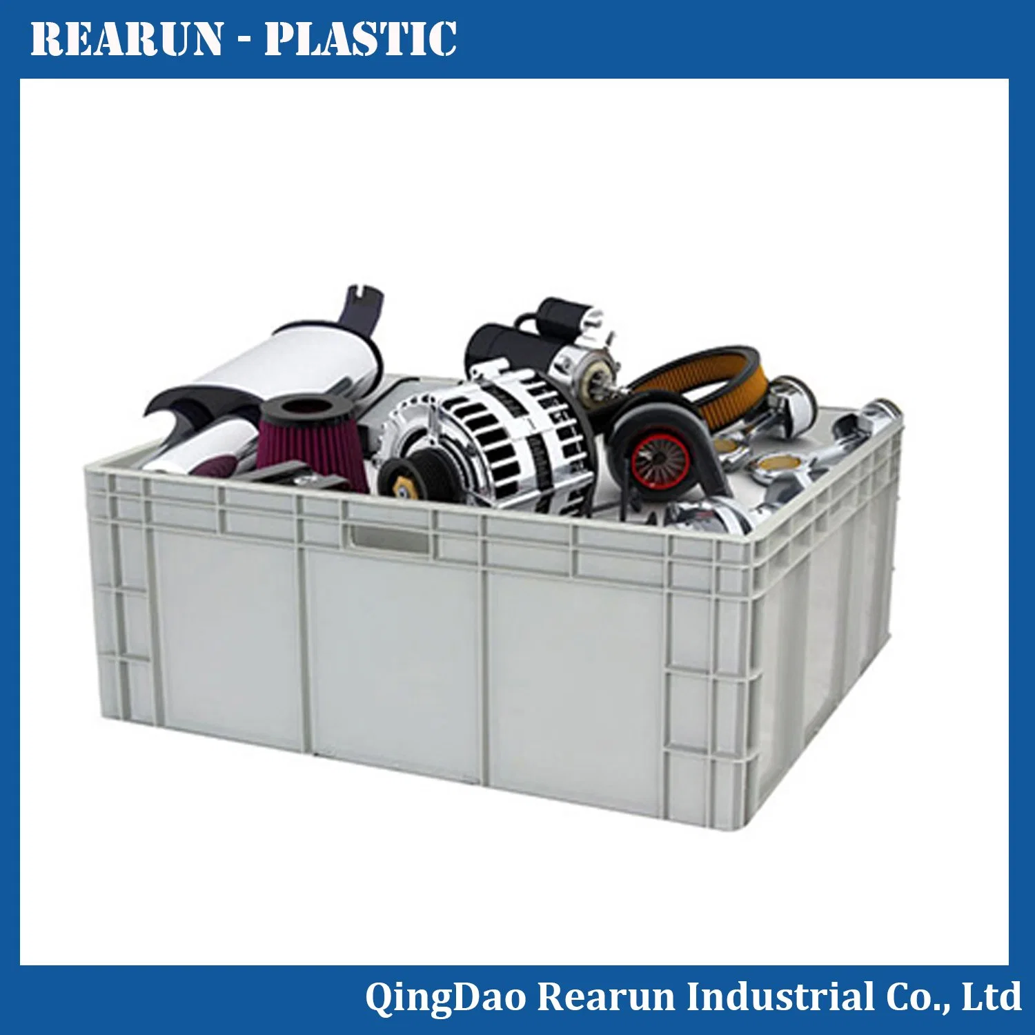 Heavy Duty Turnover Plastic Crate Stackable Storage Containers for Logistic