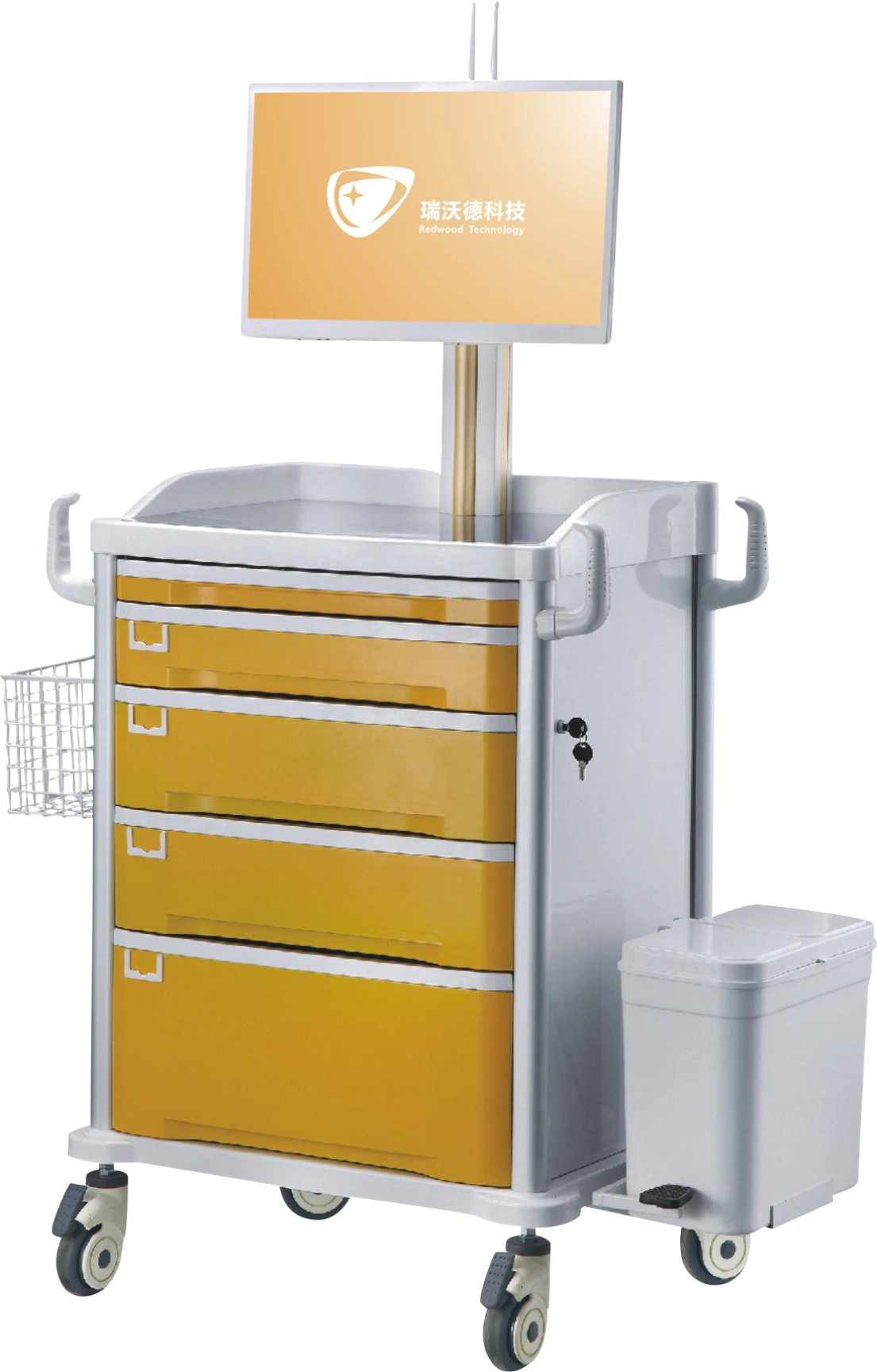 Customized China Supply Emergency Cart Medical Mobile Cart Hospital Emergency Trolley