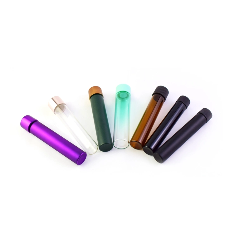 High Borosilicate 110mm 120mm Golden Glass Tube That Is Certified Child-Resistant Cap with Custom Box and Stickers