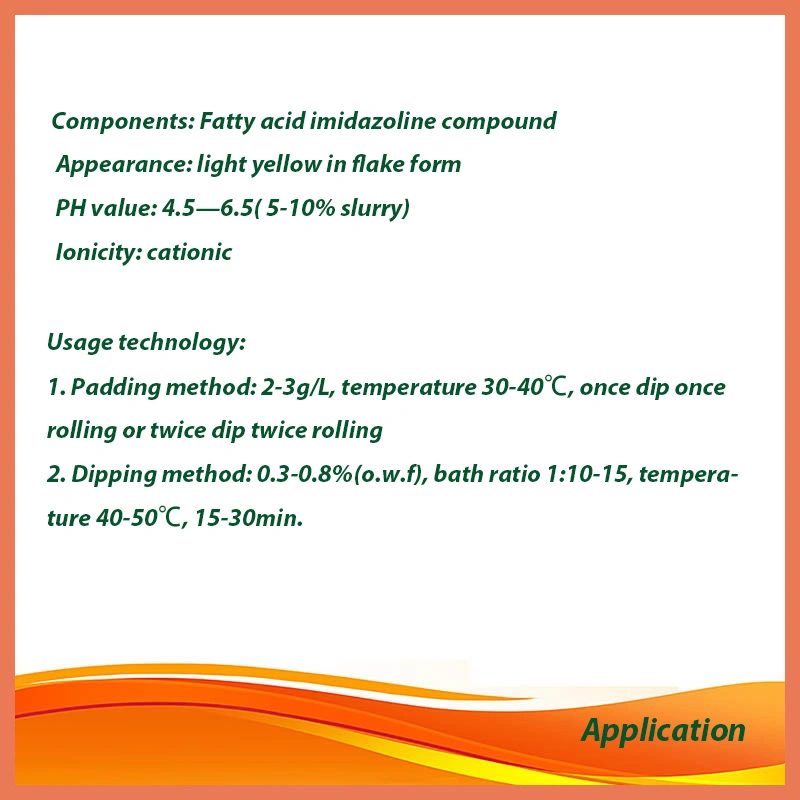 Anti-Yellowing Cationic Softener Flake Textile Chemicals Auxiliary for Knit and Denim