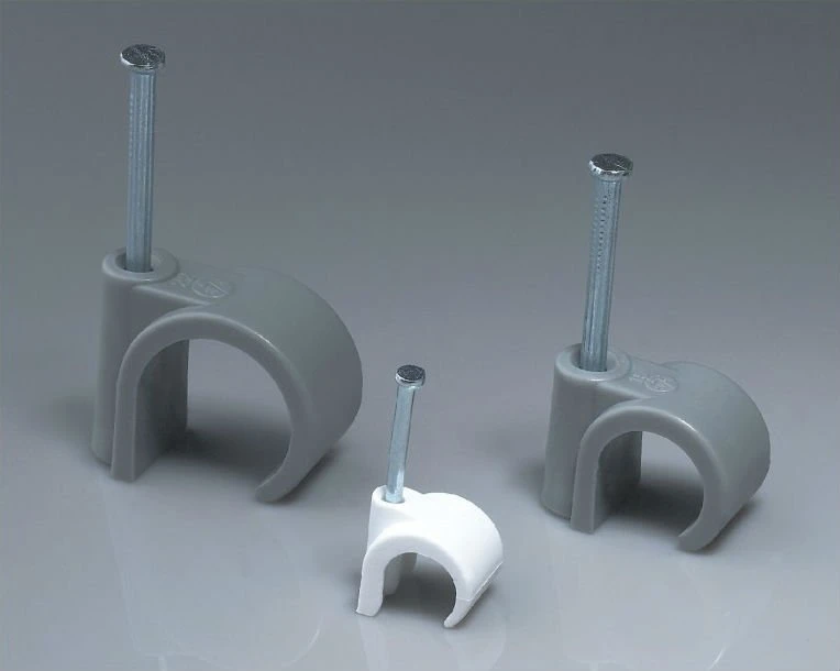 Round Cable Clips with Steel Nail for Tight