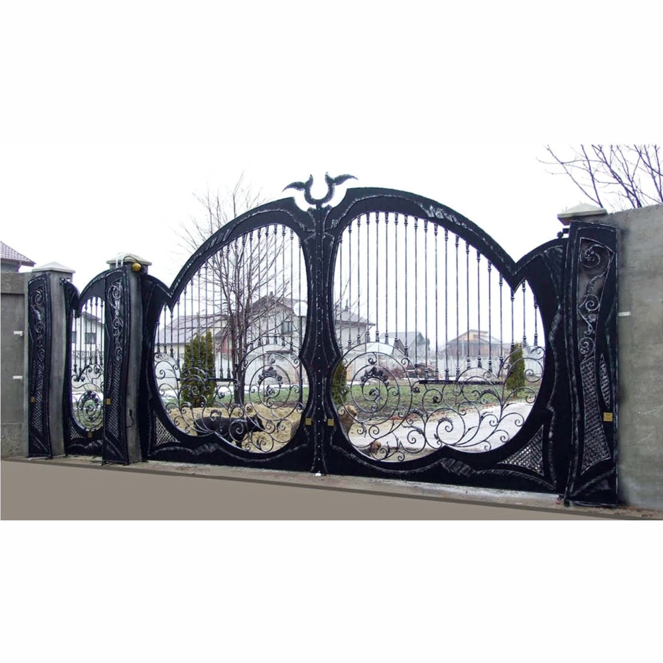 American Automatic Arm Swing Iron Gate, Simple Forged Main Iron Gate Galvanized