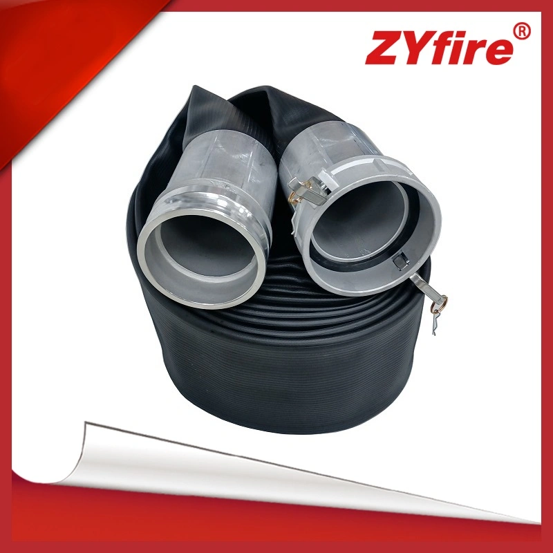 Zyfire 152 mm Nitrile Rubber Layflat Supply Hose for Agriculture Farm Irrigation Industrial Discharge