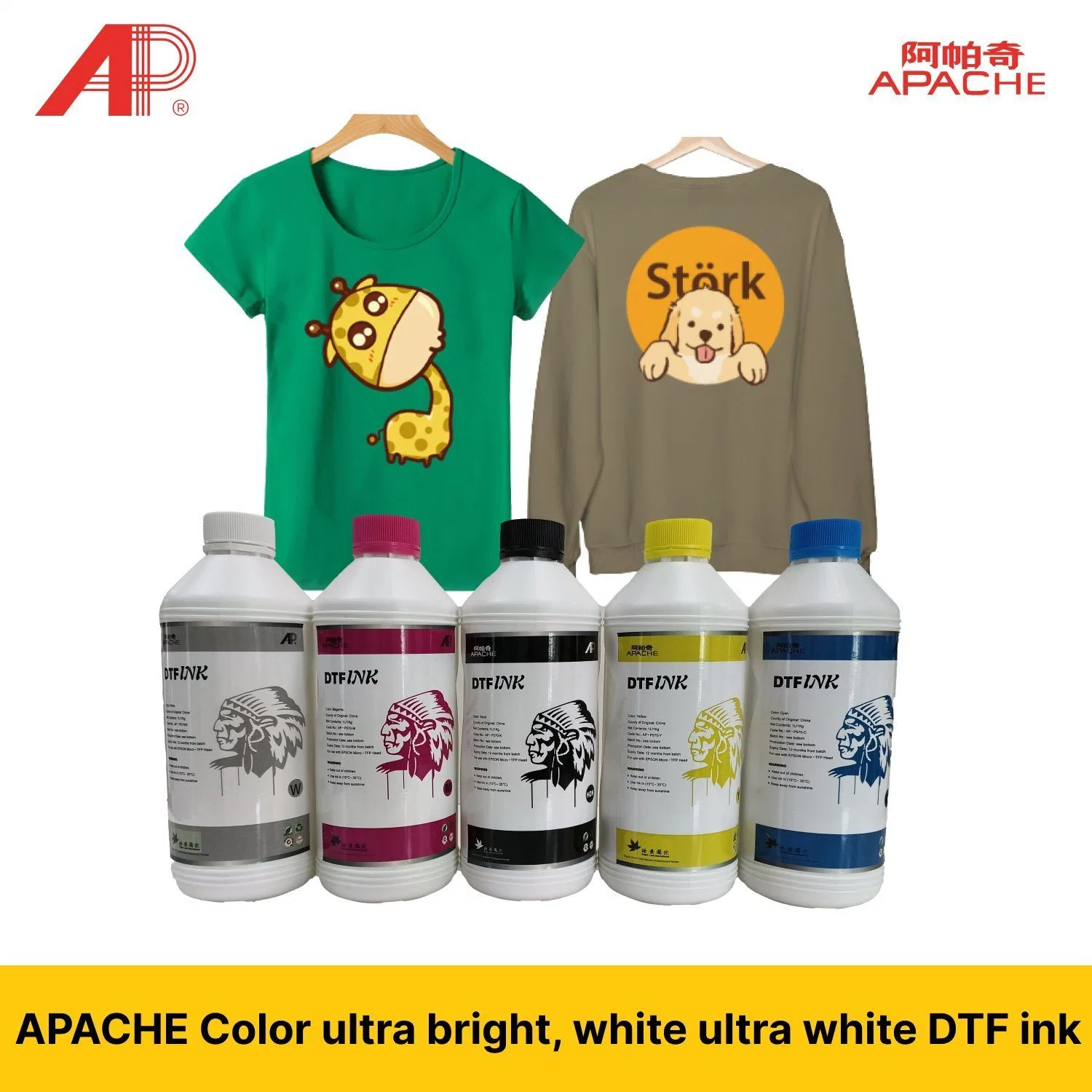 Vivid Color Chinese Manufacturer Dtf Pigment Ink for T-Shirt Printing