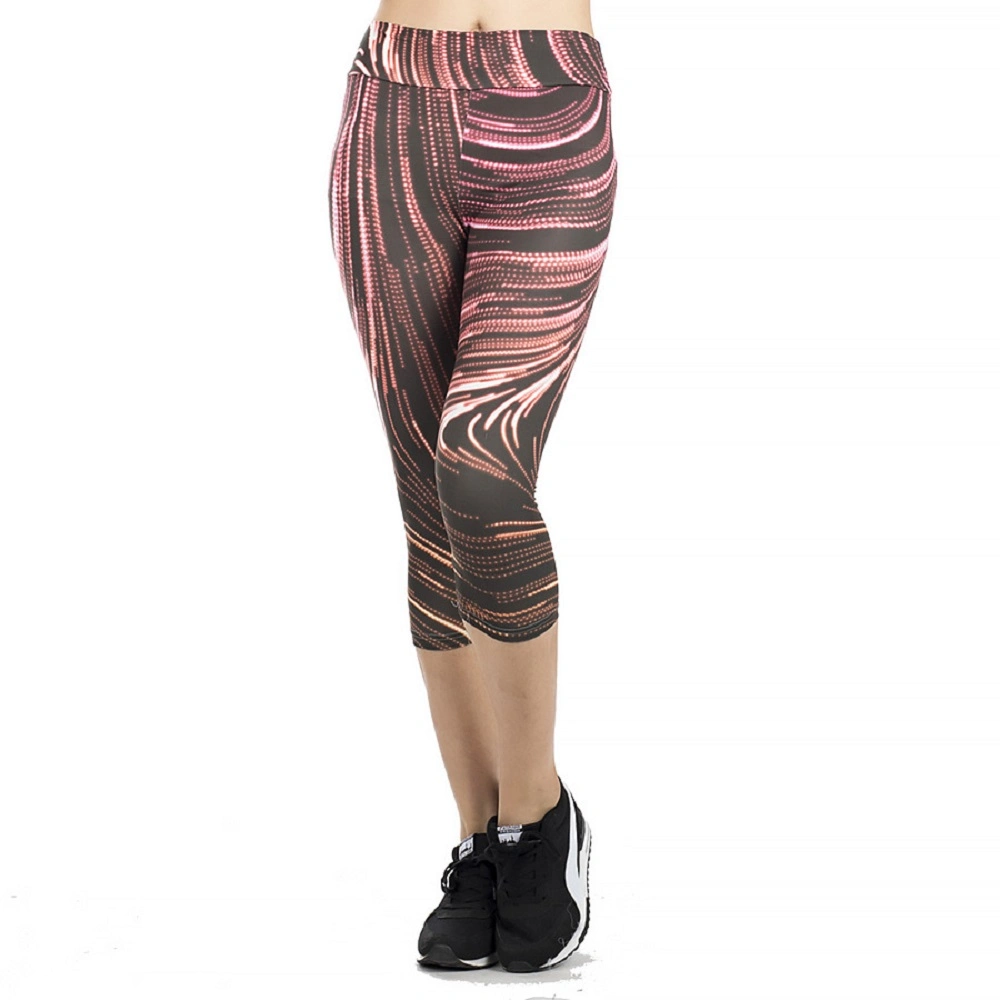 La mujer Capris Yoga Power Flex ejecutando entrenamiento pantalones Pantalones Ropa deportiva Wbb10633