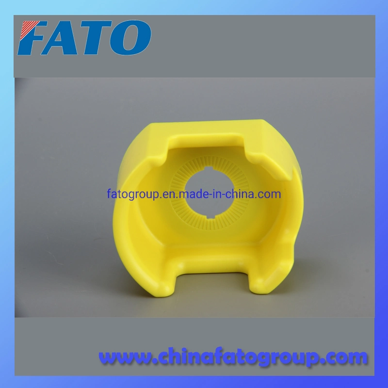 22mm Yellow Plastic Emergency Stop Push Button Switch Protective Cover with Emergency Stop Label