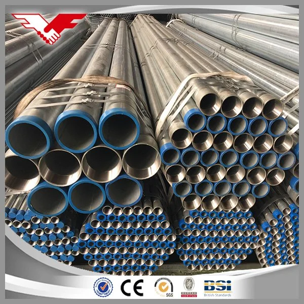 BS1387 En10255 Hot Dipped Galvanized HDG Steel Water, Gas Pipe with Threading End and Socket