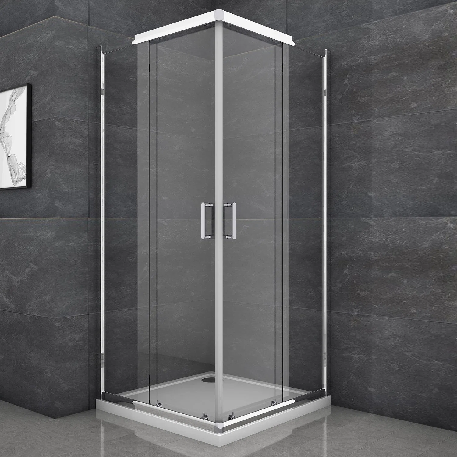 Tempered Glass 6mm Shower Door Fashion Simple Bathroom Room Str607-613