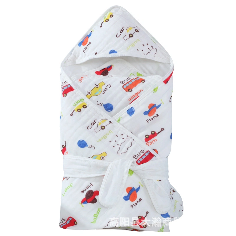 100% algodão orgânico 6 camadas Crepe Guaze Muslin Baby Swaddle Cobertor