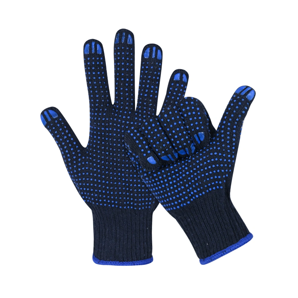 China Wholesale/Supplier Labor Safety Work Double Sided PVC Dotted/Dots Cotton Knitted Gloves