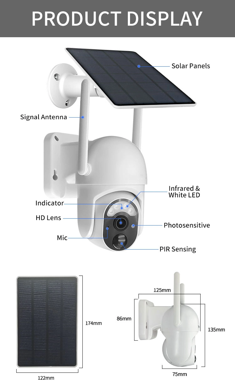 Solar Panel 4G 3MP Outdoor Camera with Two-Way Voice Intercom