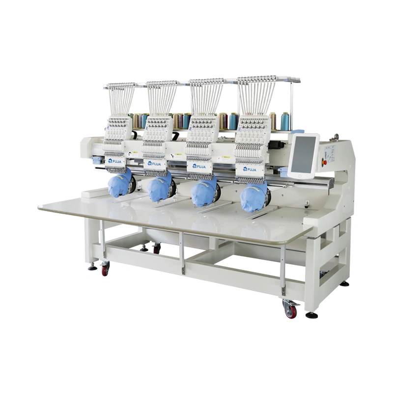 Fuja Multi Heads Tubular Series 12 or 15 Needles Hat Embroidery Machine Automatic Machine