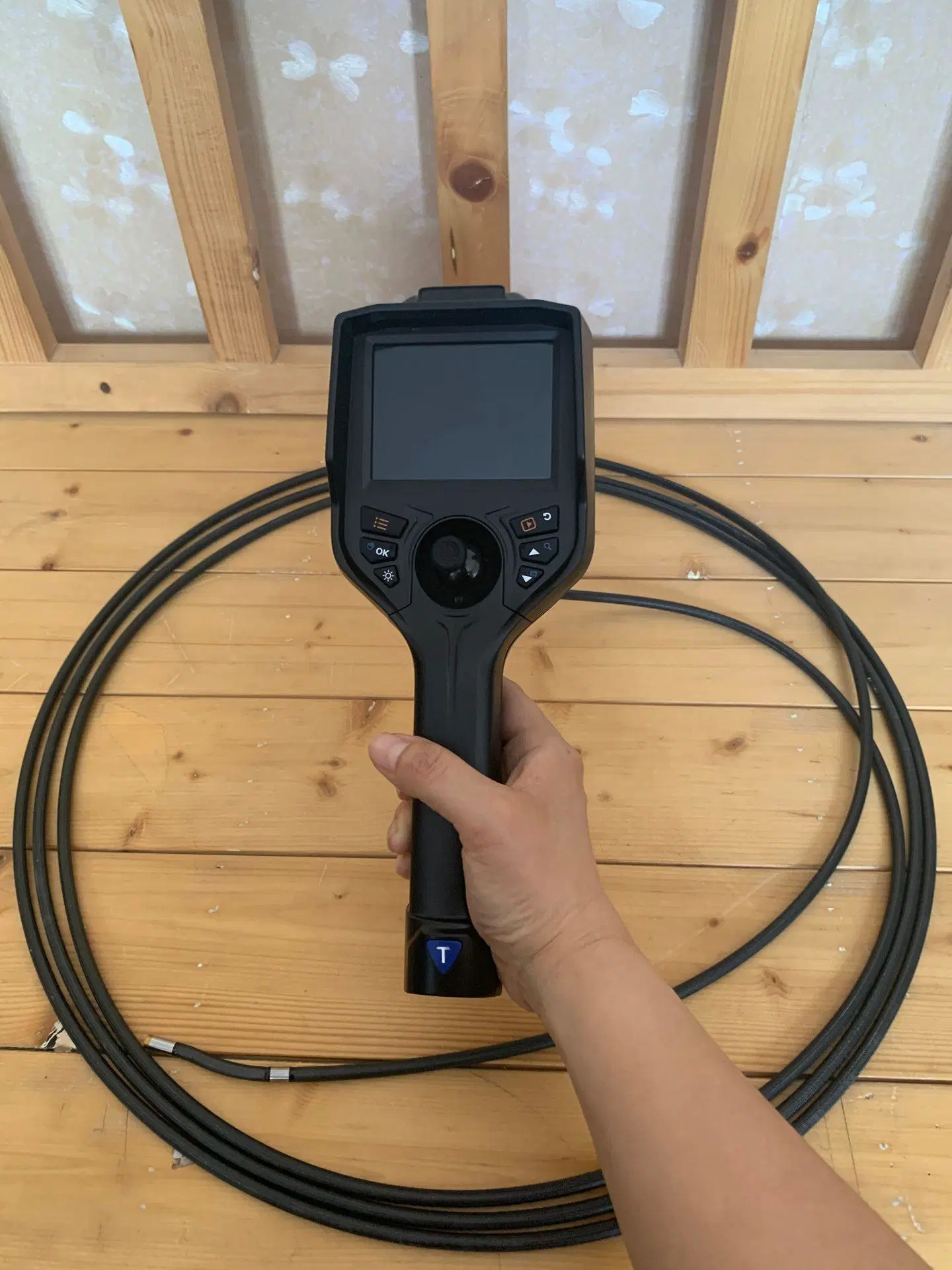 Flexible Industrial Borescope Inspection Camera with 360 Degree Joystick Articulation, 3.5 Inch Display, 720p, Waterproof IP67