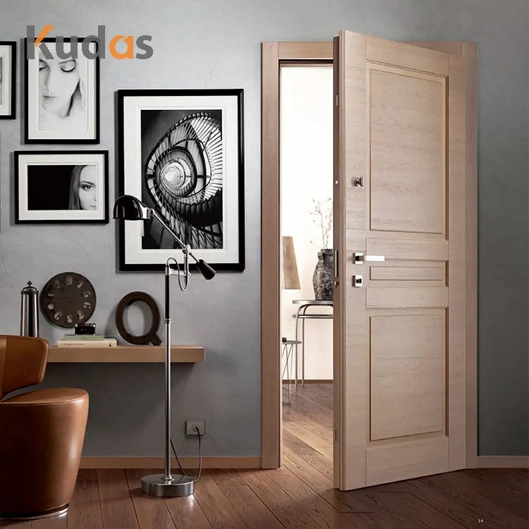 Luxury Interior Solid Oak Wooden Doors Luxury Veneer Soundproof Fire Rated Wood Door