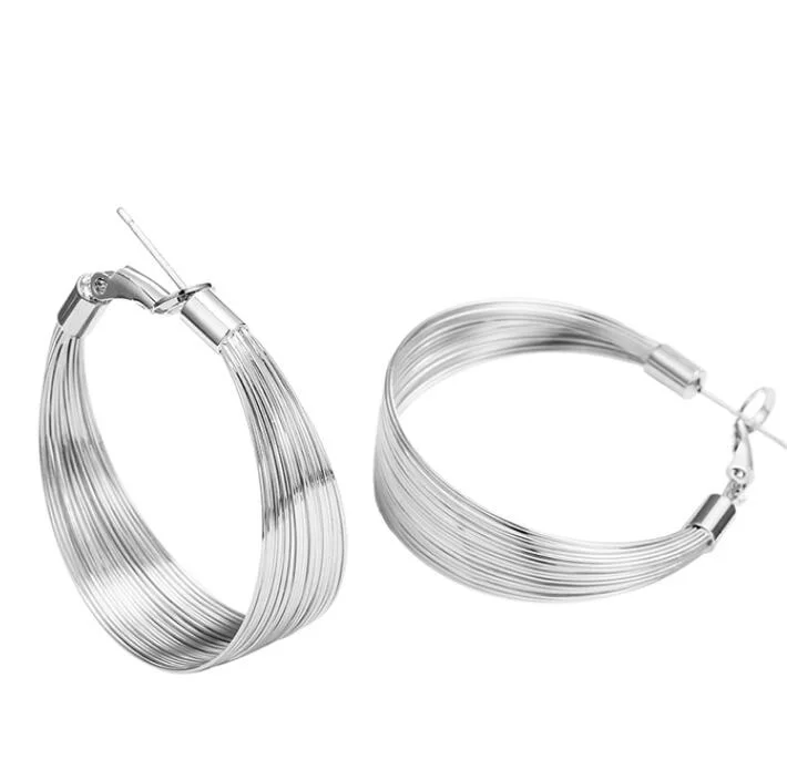 Alambre de cobre 925 Plata aguja Mujer Pendientes Joyería