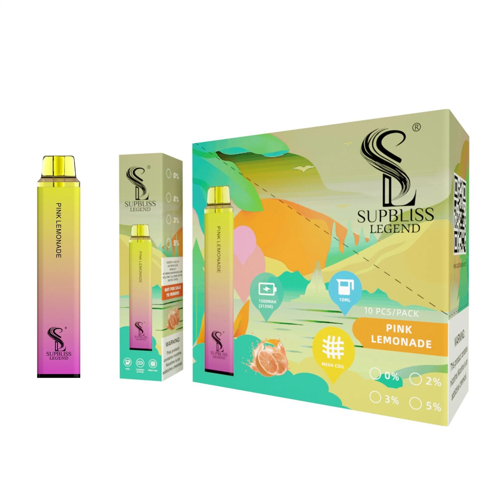 Subliss Legend 3800 Puffs descartáveis e cigarro 0%2%3%5%N originais 10 ml de pré-preparação